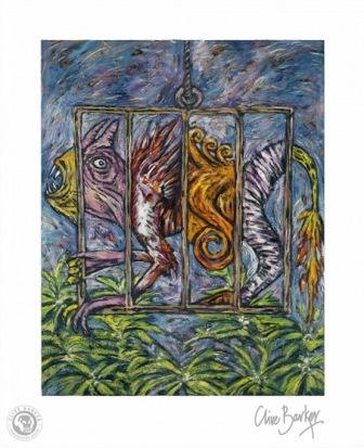 Clive Barker - Cage with Many Creatures print