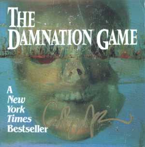 Promotional material for Damnation Game paperback