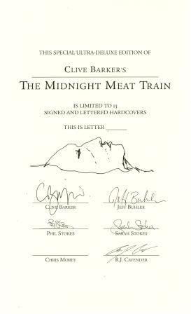 Clive Barker - The Midnight Meat Train, Ultra-deluxe Edition