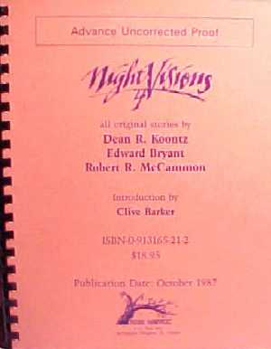 Night Visions 4 - paperback proof