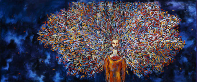 Clive Barker - Woman With Peacock Hair
