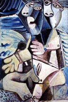 Picasso - Embrace, 1971, oil on canvas
