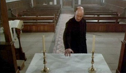 Declan at the altar, Rawhead Rex