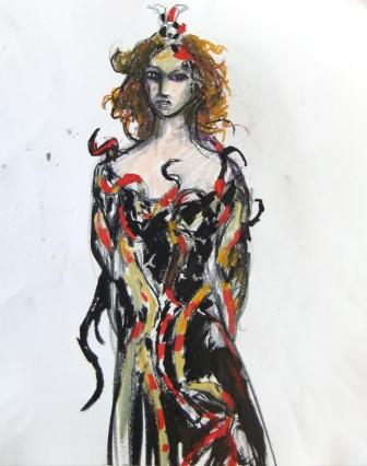 Clive Barker's Dark Bazaar - Snake Woman early artwork