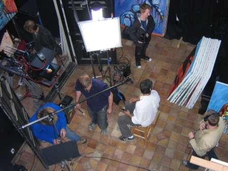 Joe Berlinger - set-up for filming Clive at home, April 2009