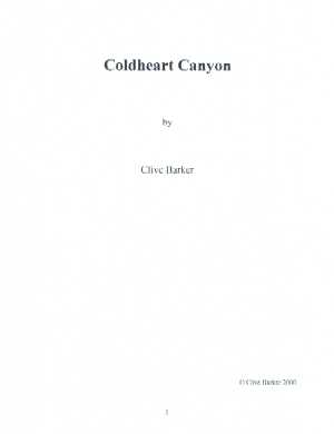 Clive Barker - Coldheart Canyon - US Page Proofs