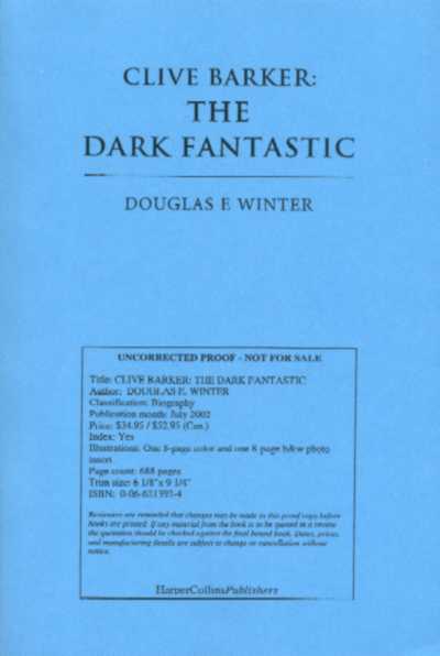 The Dark Fantastic - US proof