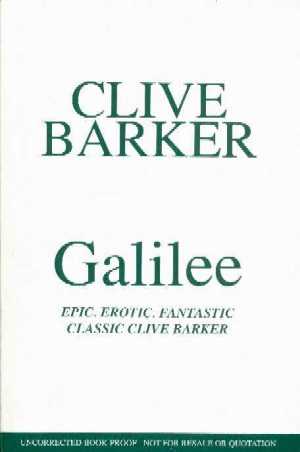 Clive Barker - Galilee - UK proof
