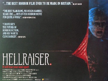Hellraiser UK Theatrical Quad Poster, 1987