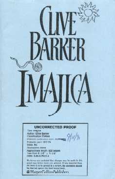 Clive Barker - Imajica - US Proof