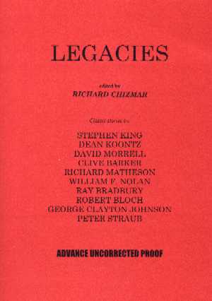 Legacies - paperback proof, 2001