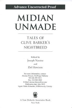 Midian Unmade US Uncorrected Proof
