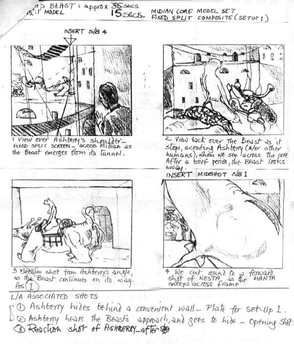 Rory Fellowes's storyboards for Diadaria and the Mezzick-Muul