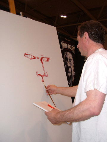 Clive Barker at Rue Morgue Festival of Fear - live painting session