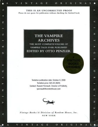 The Vampire Archives - proof